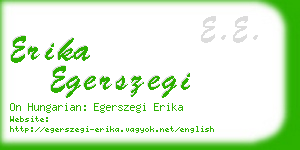 erika egerszegi business card